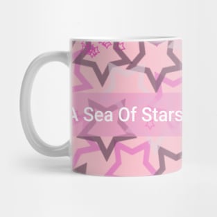 A Sea Of Stars. Digital Abstract Pattern in Pink Mug